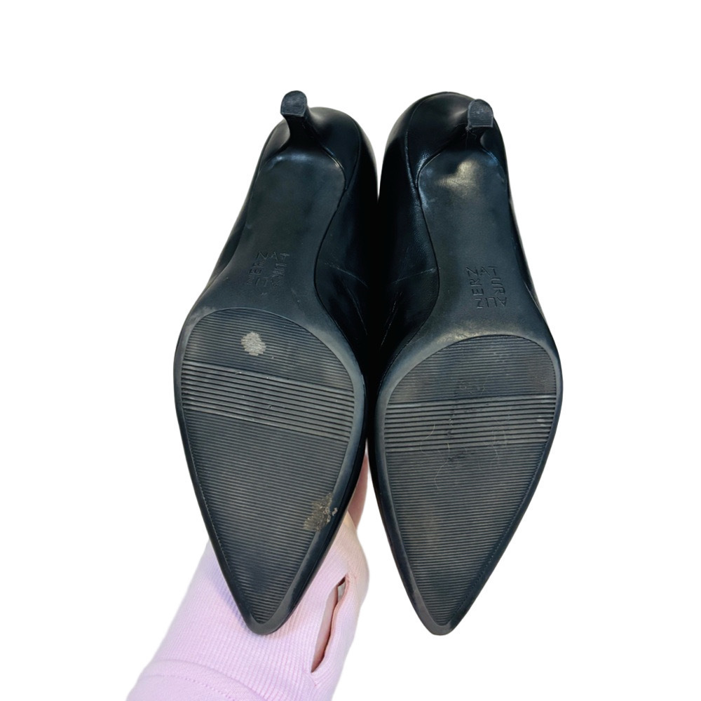 Naturalizer Black Leather Pointed Toe Pippa Pumps Size 6.5 - Picture 8 of 12